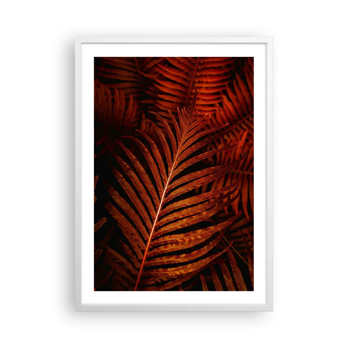 Plakat i hvid ramme - Livets varme - 50x70 cm