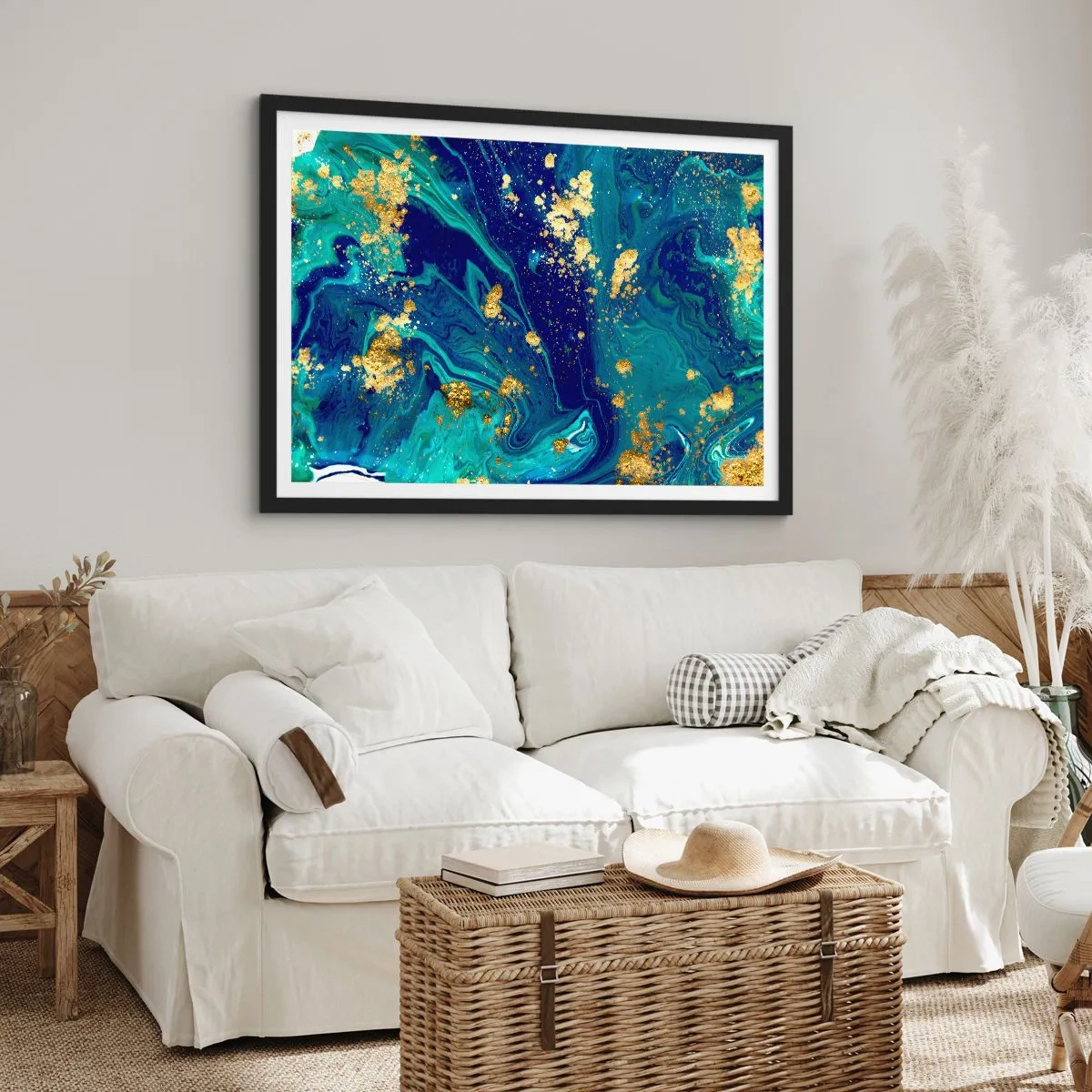 Plakat i sort ramme - Solblade - 100x70 cm