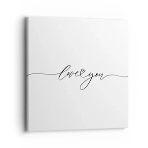 Lærredstryk - Billede på lærred - Sort og hvid - 40x40 cm