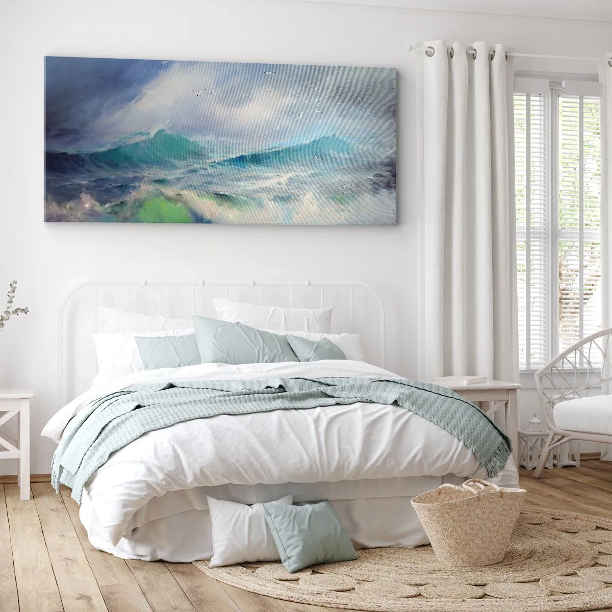 Lærredstryk - Billede på lærred - "Hvirvelvinden hylede af triumf ...’ - 140x50 cm