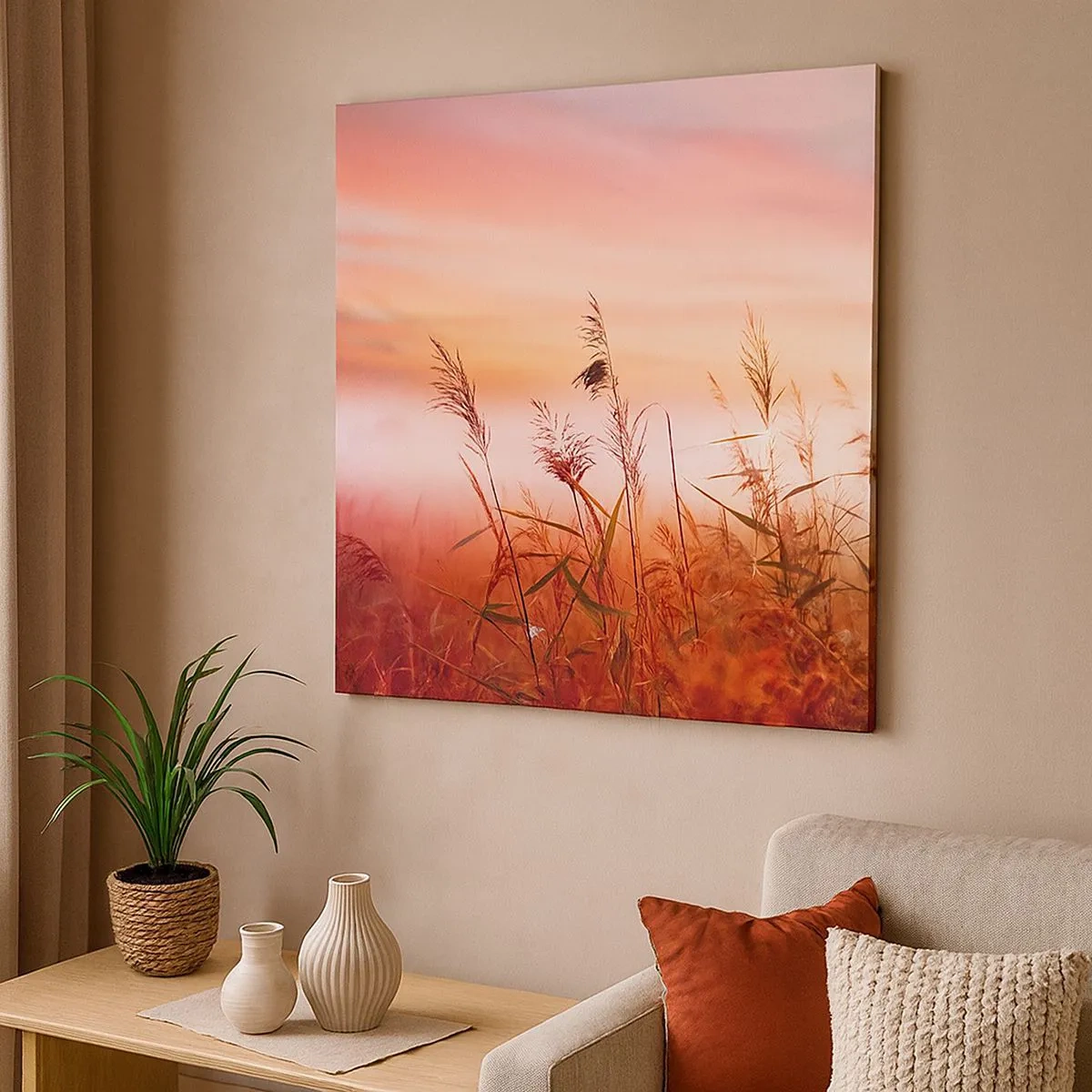 Lærredstryk - Billede på lærred - Drager, blæsere, vind - 30x30 cm