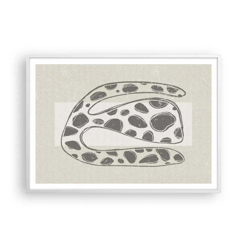 Plakat i hvid ramme - Bizart væsen - 100x70 cm
