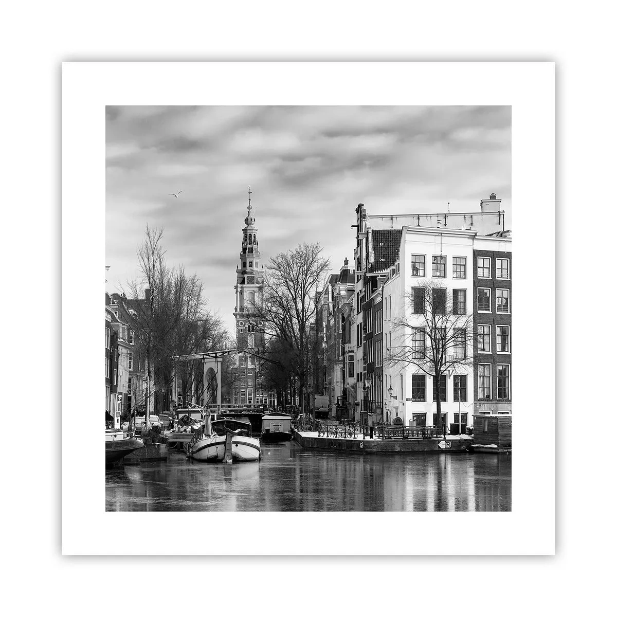 Plakat - Amsterdam stemning - 40x40 cm