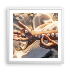 Plakat i hvid ramme - Skønhed inden for rækkevidde - 50x50 cm