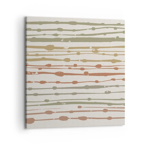 Lærredstryk - Billede på lærred - Musikalsk farvenotation - 60x60 cm