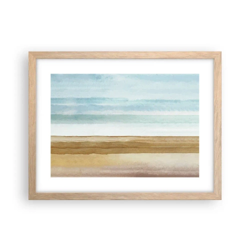 Plakat i ramme af lyst egetræ - Trøst - 40x30 cm