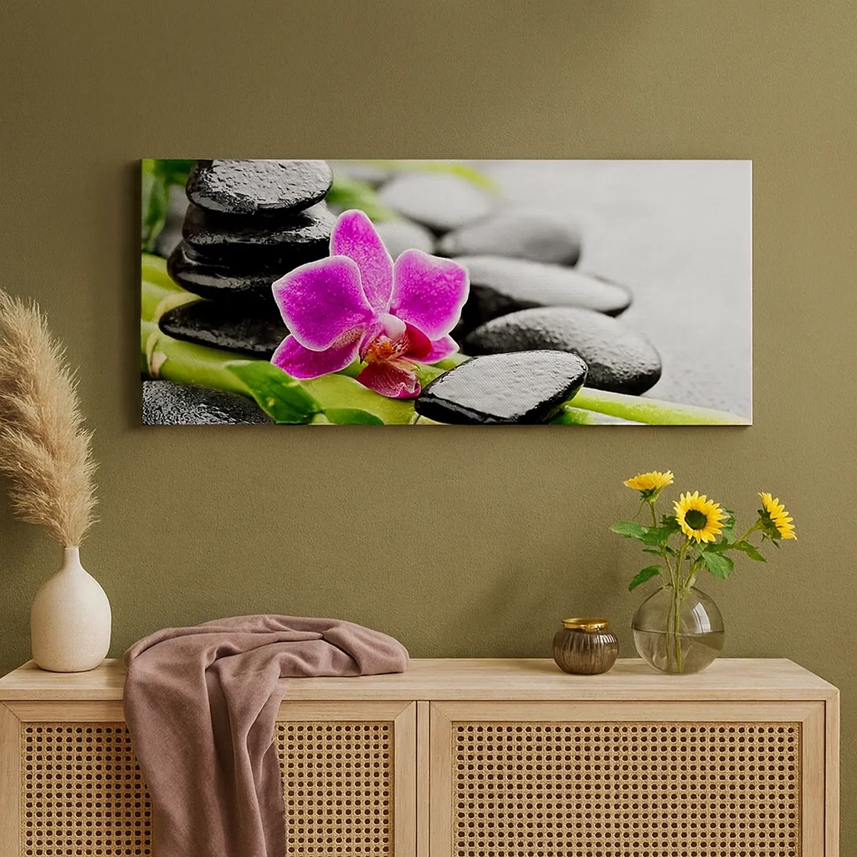 Lærredstryk - Billede på lærred - I en fredelig balance - 30x30 cm