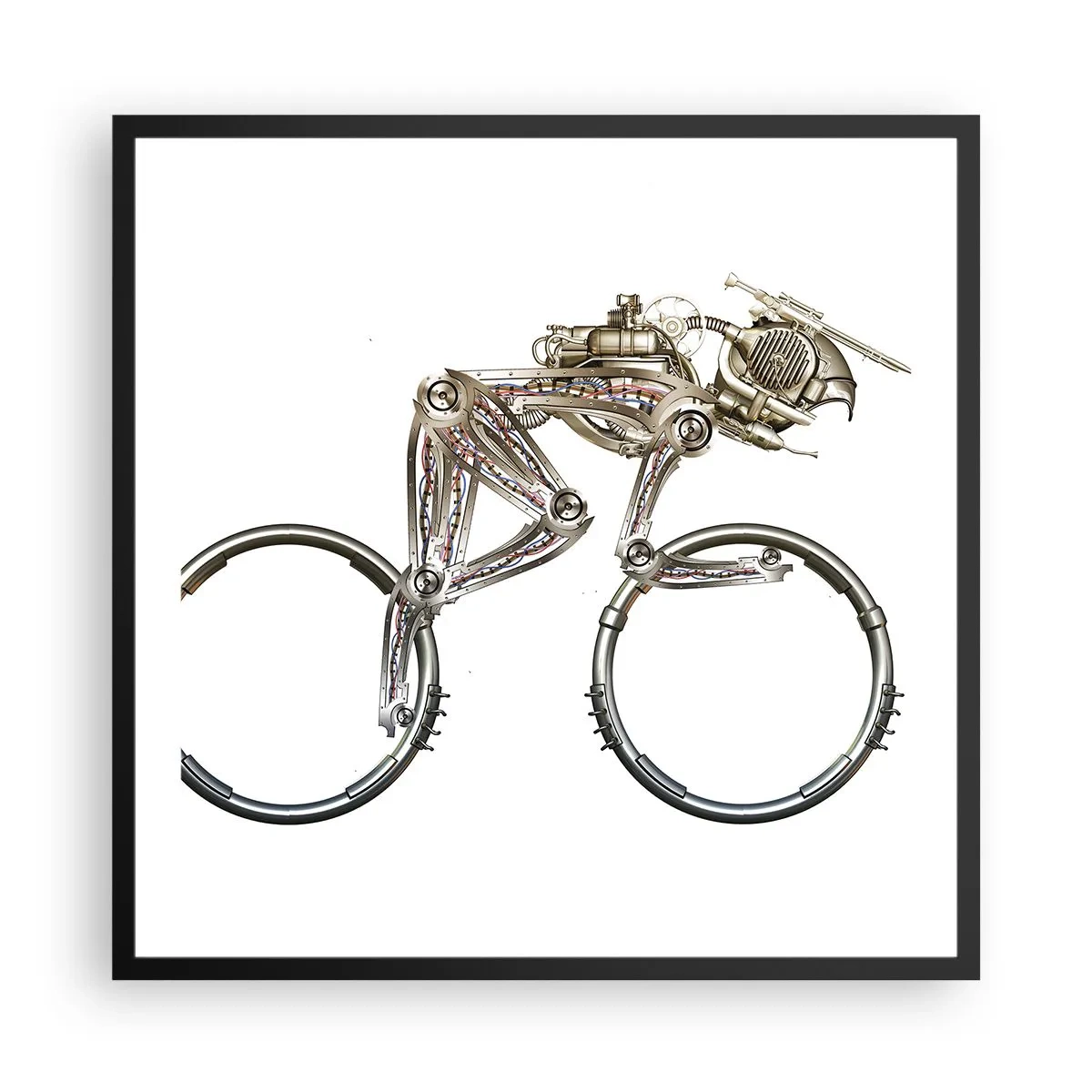 Plakat i sort ramme - En fantastisk maskine - 60x60 cm