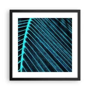 Plakat i sort ramme - Tekstur af grønt - 40x40 cm