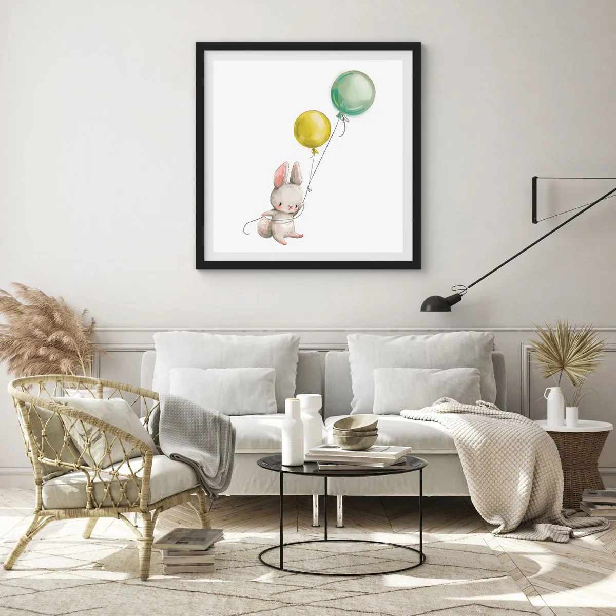 Plakat i sort ramme - Jeg vil også anbefale den! - 30x30 cm