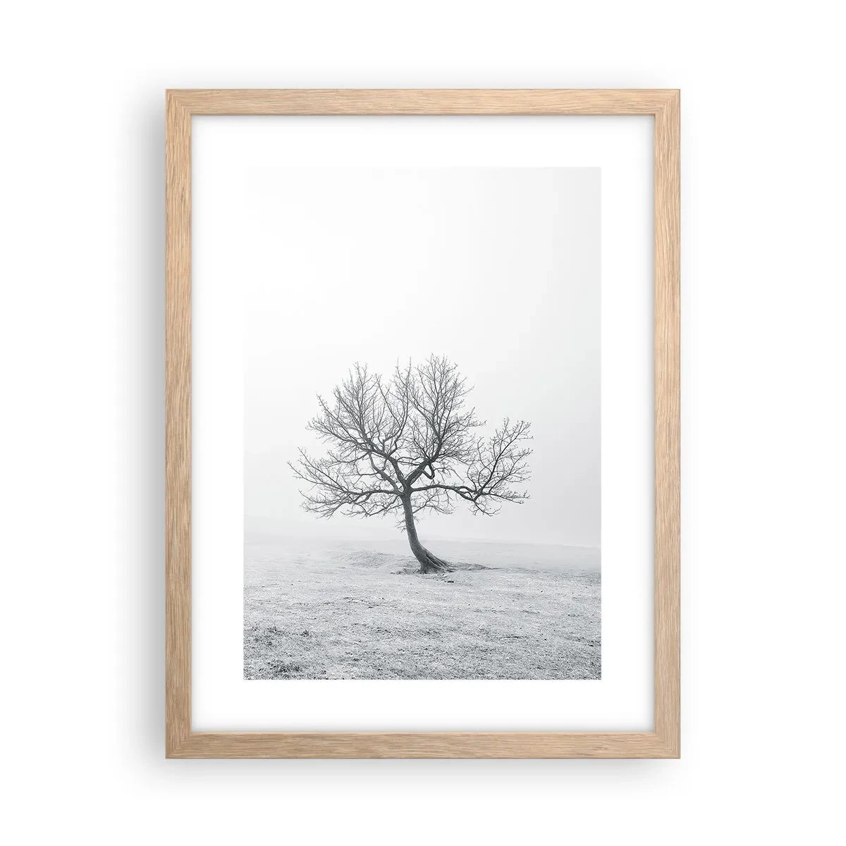 Plakat i ramme af lyst egetræ - Mod intetheden - 30x40 cm