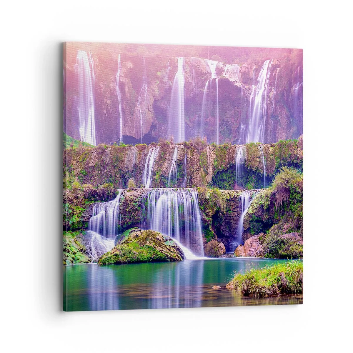 Lærredstryk - Billede på lærred - Trappe til himlen - 70x70 cm