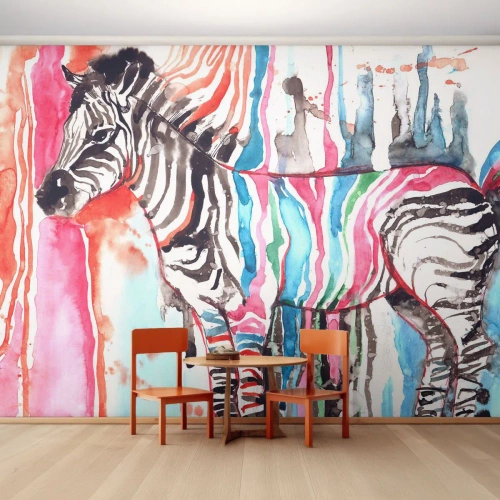 Fototapet Premium Canvas - Naturens ubekymrede joke - Abstraktion, Ribben, Grafik - 200x140 cm