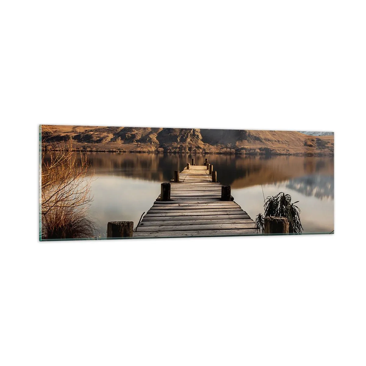 Billede på glas - Et landskab i stilhed - 90x30 cm