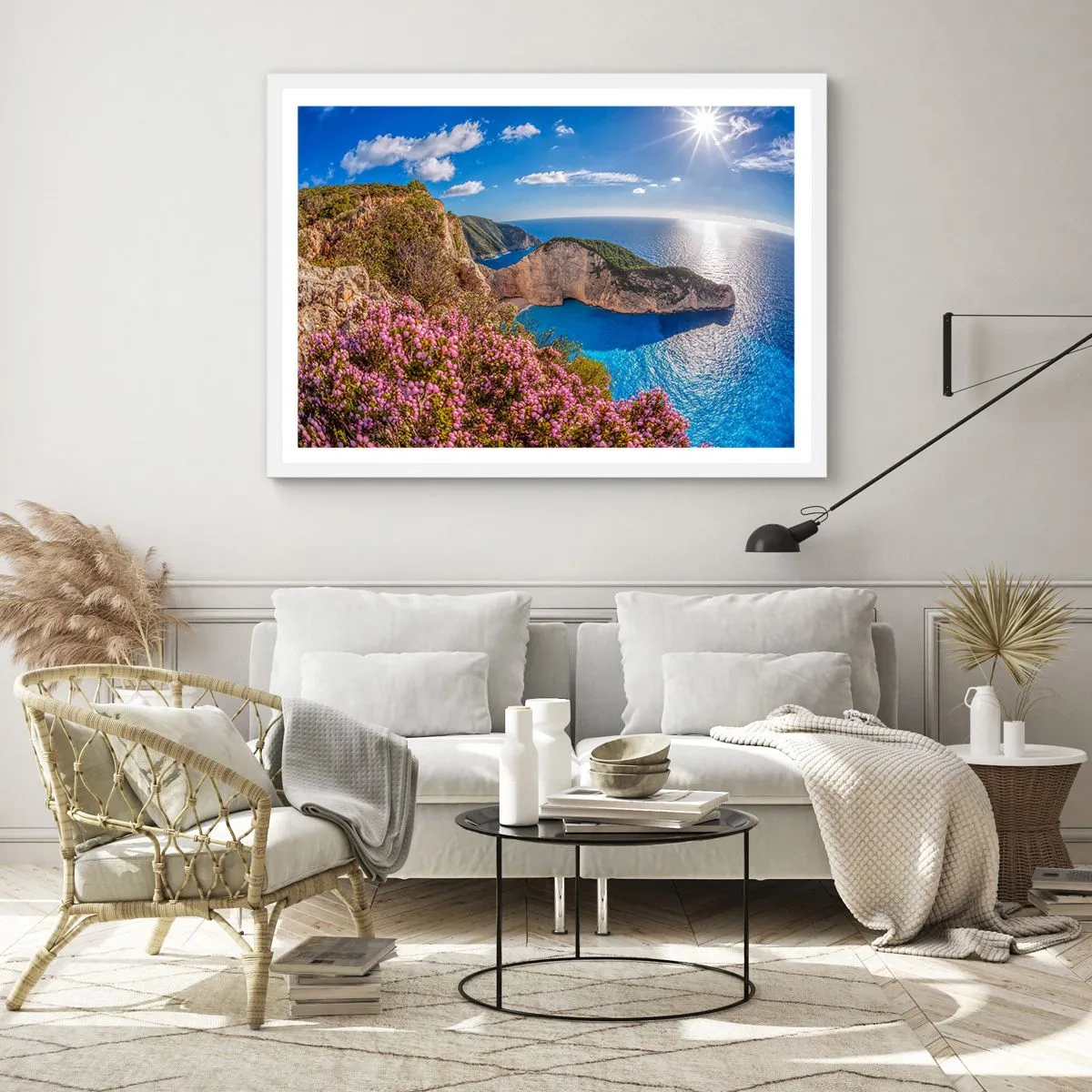 Plakat i hvid ramme - Min store græske ferie - 100x70 cm