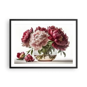 Plakat i sort ramme - I fuldt flor af skønhed - 70x50 cm
