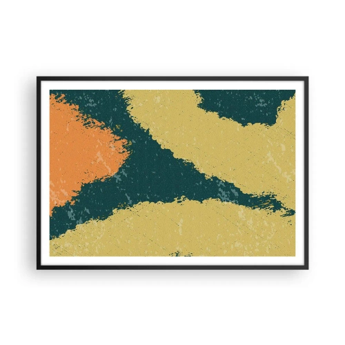 Plakat i sort ramme - Abstraktion - i slowmotion - 100x70 cm