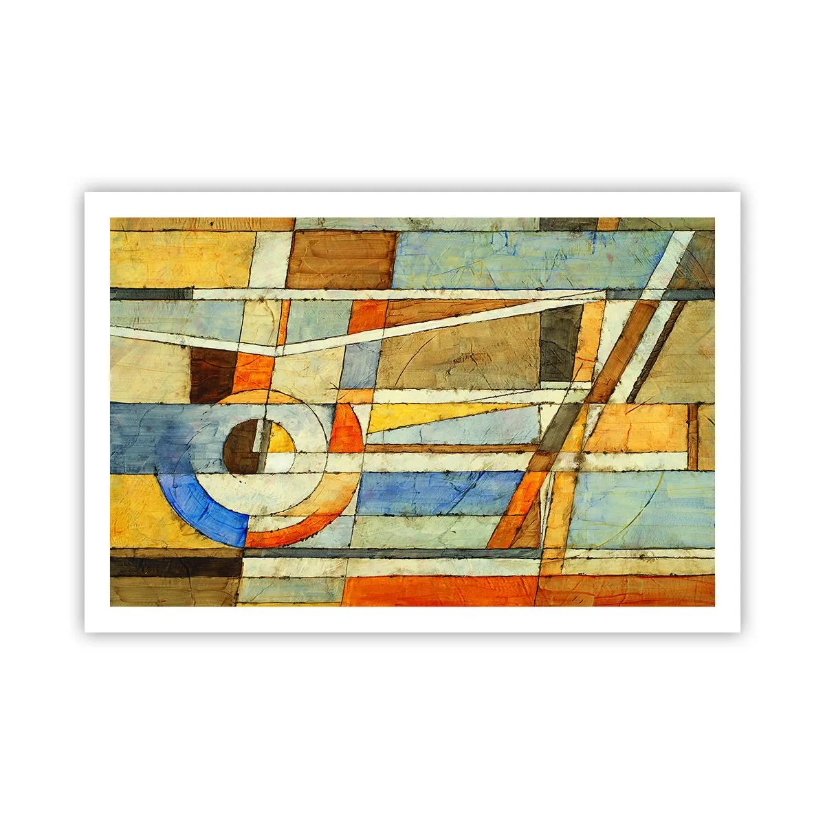 Plakat - Kubisme på en byggeplads - 91x61 cm