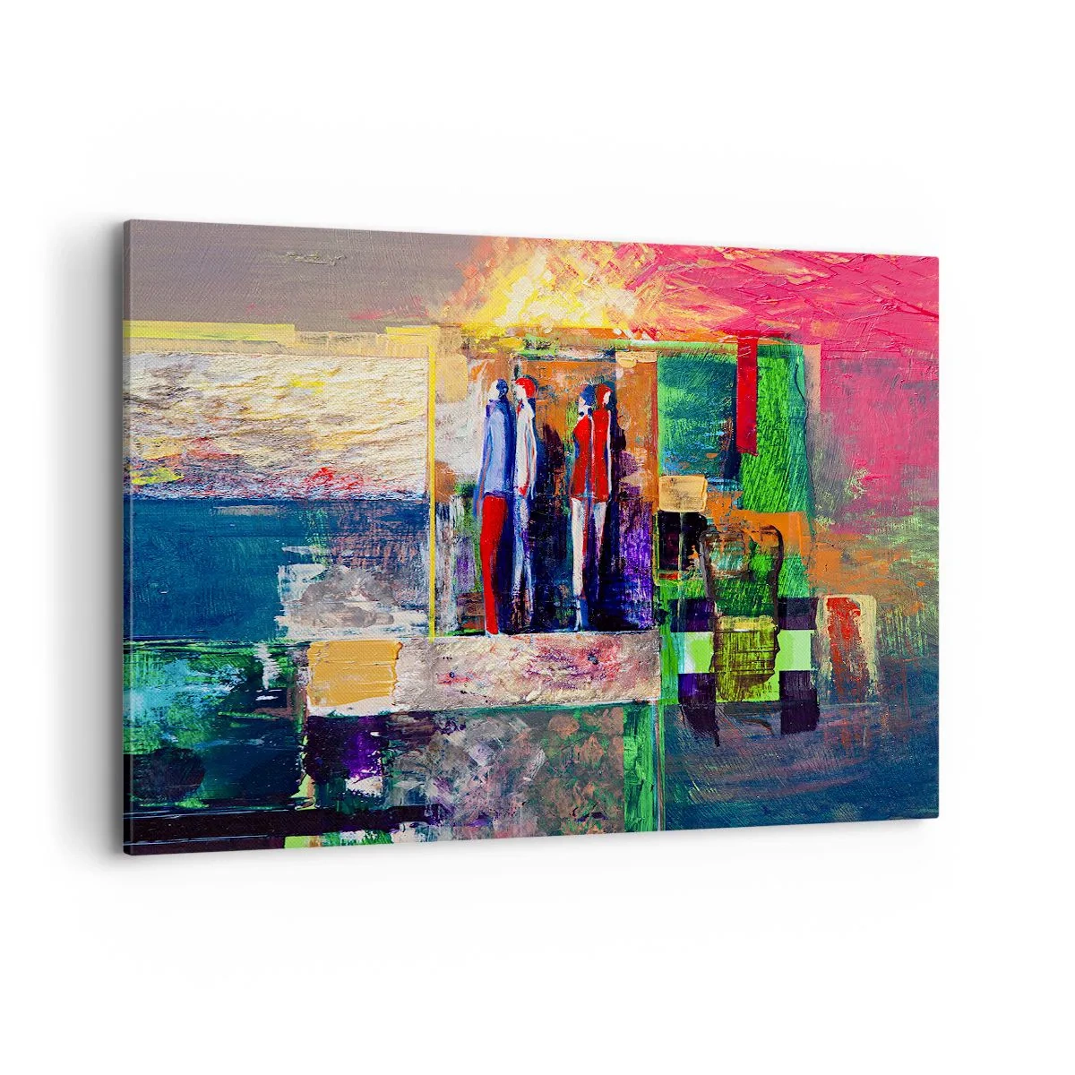 Lærredstryk - Billede på lærred - Forhold og følelser - 120x80 cm