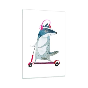 Billede på glas - Grævlingens glæder - 80x120 cm