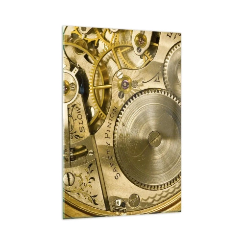 Billede på glas - Følg med tiden - 80x120 cm