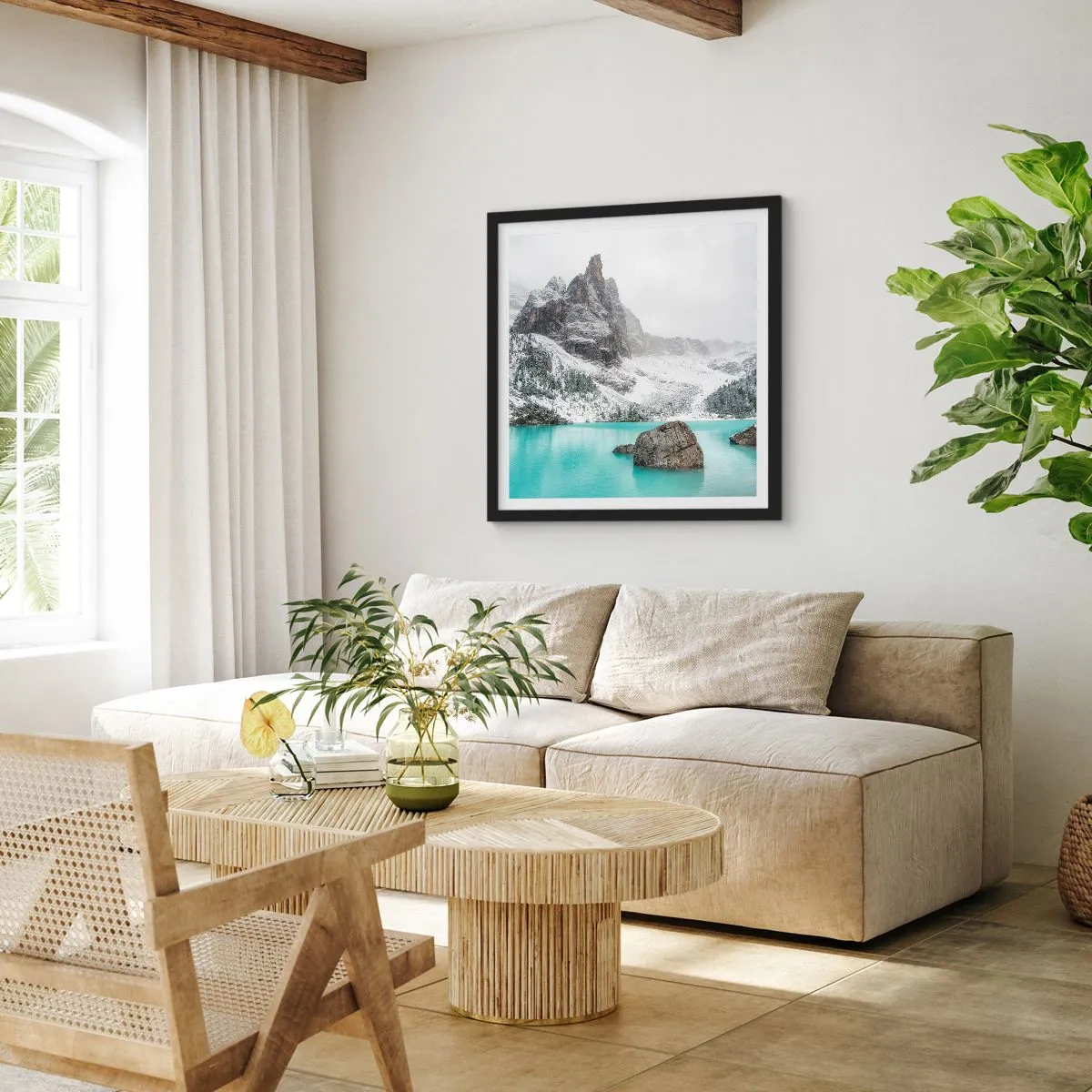 Plakat i sort ramme - På vagt - 50x50 cm