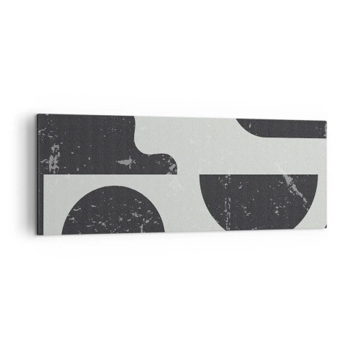 Lærredstryk - Billede på lærred - Komposition over og under - 140x50 cm