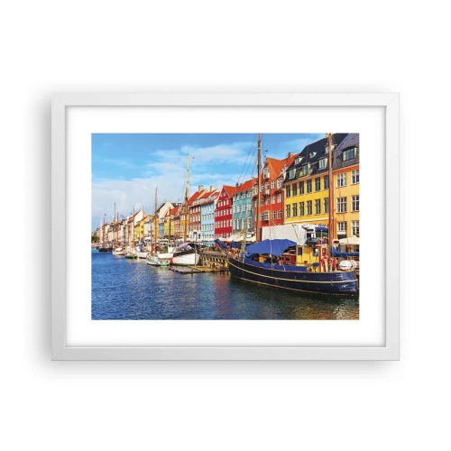 Plakat i hvid ramme - Glædelig kaj - 40x30 cm