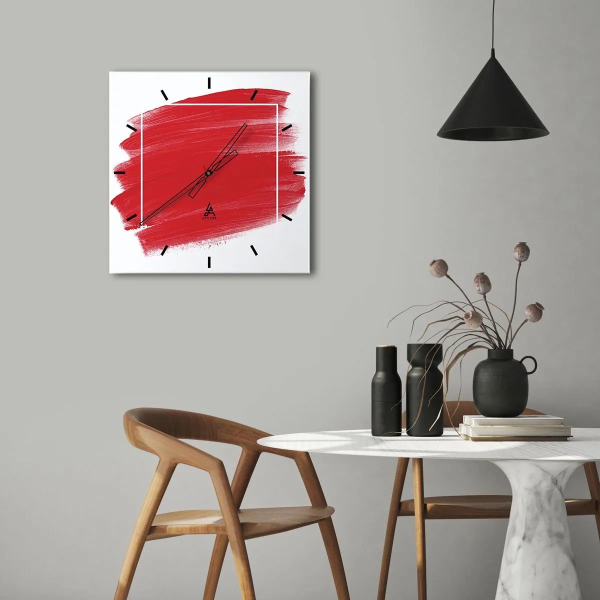 Vægur, Uret - Uden for rammen - 40x40 cm