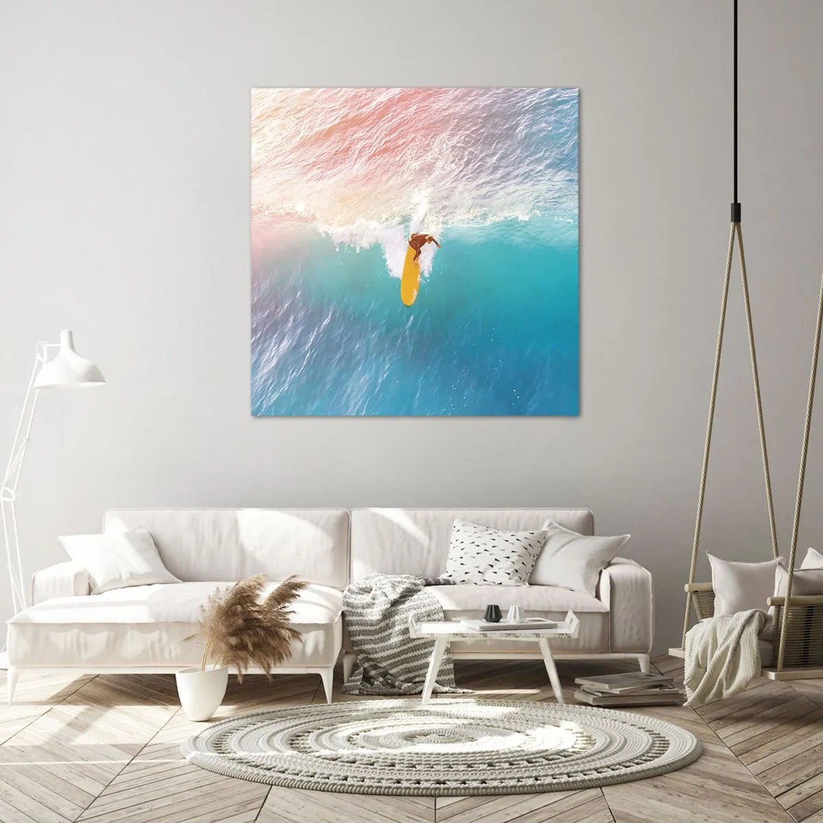 Lærredstryk - Billede på lærred - Ocean rytter - 30x30 cm