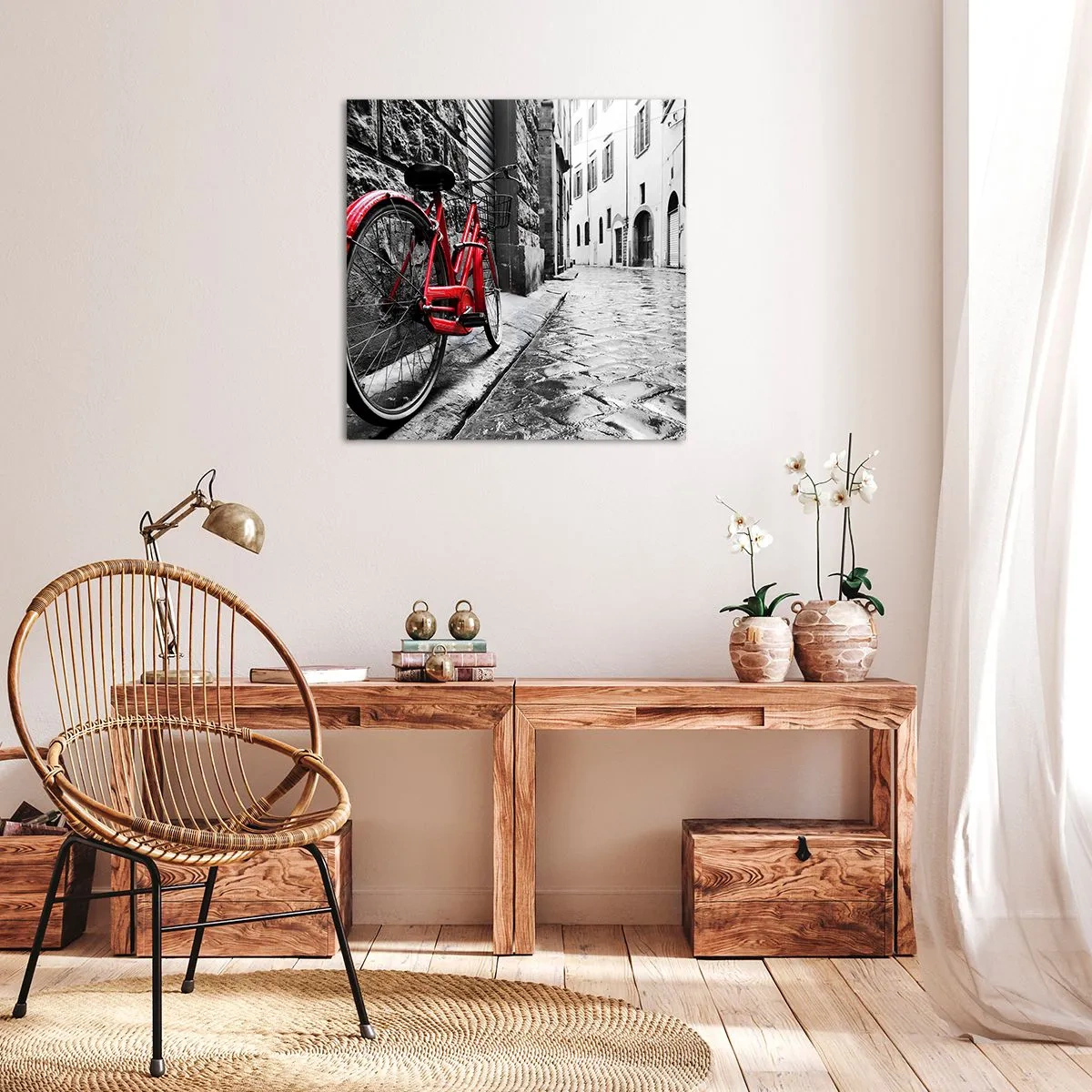 Lærredstryk - Billede på lærred - Ægte skønhed ældes ikke - 40x40 cm