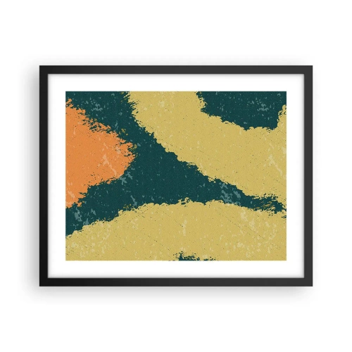 Plakat i sort ramme - Abstraktion - i slowmotion - 50x40 cm
