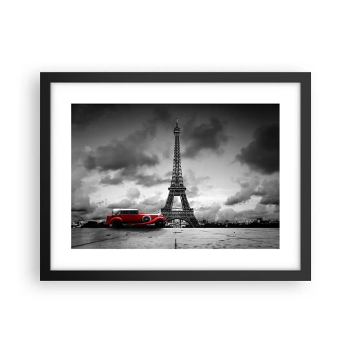 Plakat i sort ramme - For ikke så længe siden i Paris - 40x30 cm