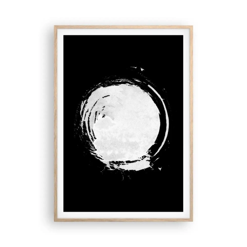 Plakat i ramme af lyst egetræ - Den gode vej ud - 70x100 cm