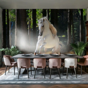 Fototapet Premium Sand - Som fra en fantasy-roman - Dyr, Hest, Landskab - 200x140 cm