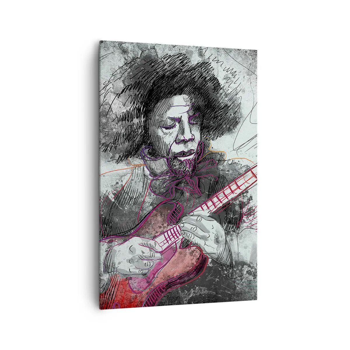 Lærredstryk - Billede på lærred - På musikkens bølger - 80x120 cm