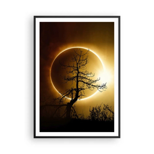 Plakat i sort ramme - Total formørkelse - 70x100 cm