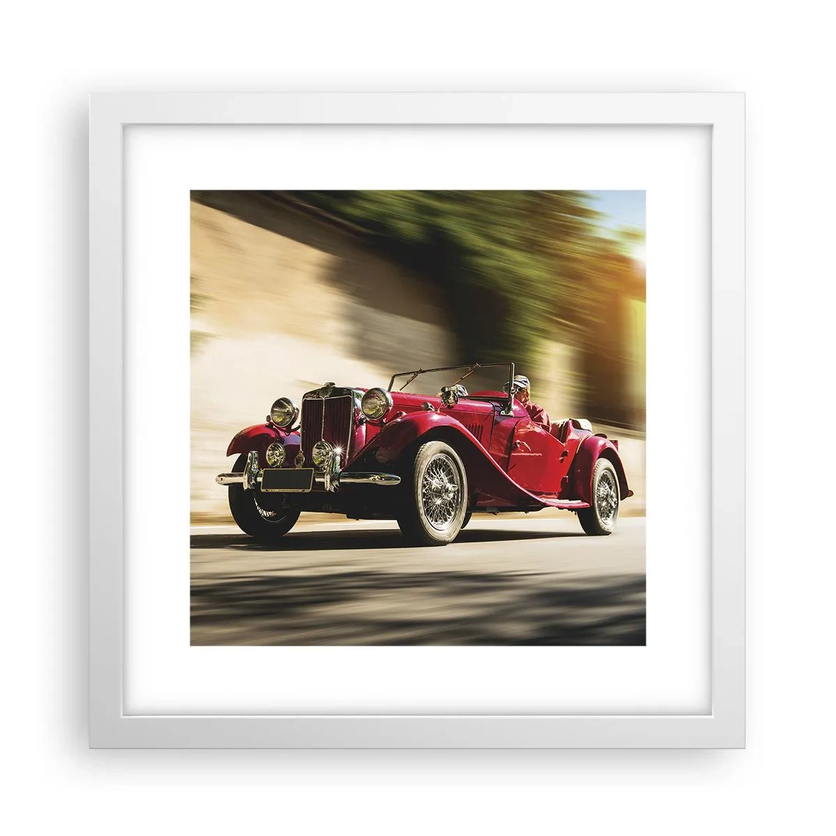 Plakat i hvid ramme - Smukkere end Nike fra Samothrake - 30x30 cm