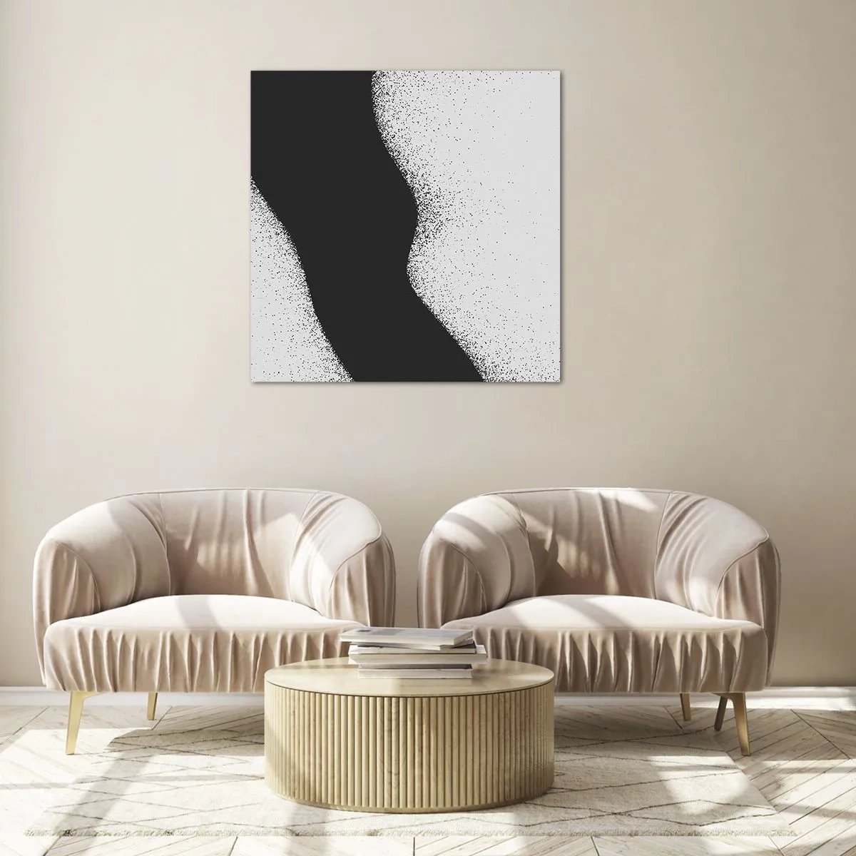 Billede på glas - Flydende balance - 50x50 cm