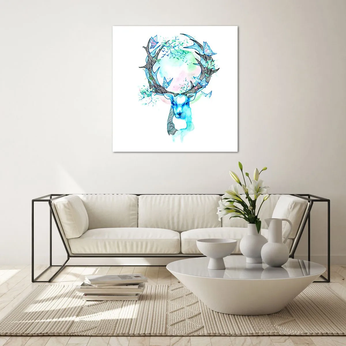 Billede på glas - Naturens styrke og følsomhed - 70x70 cm