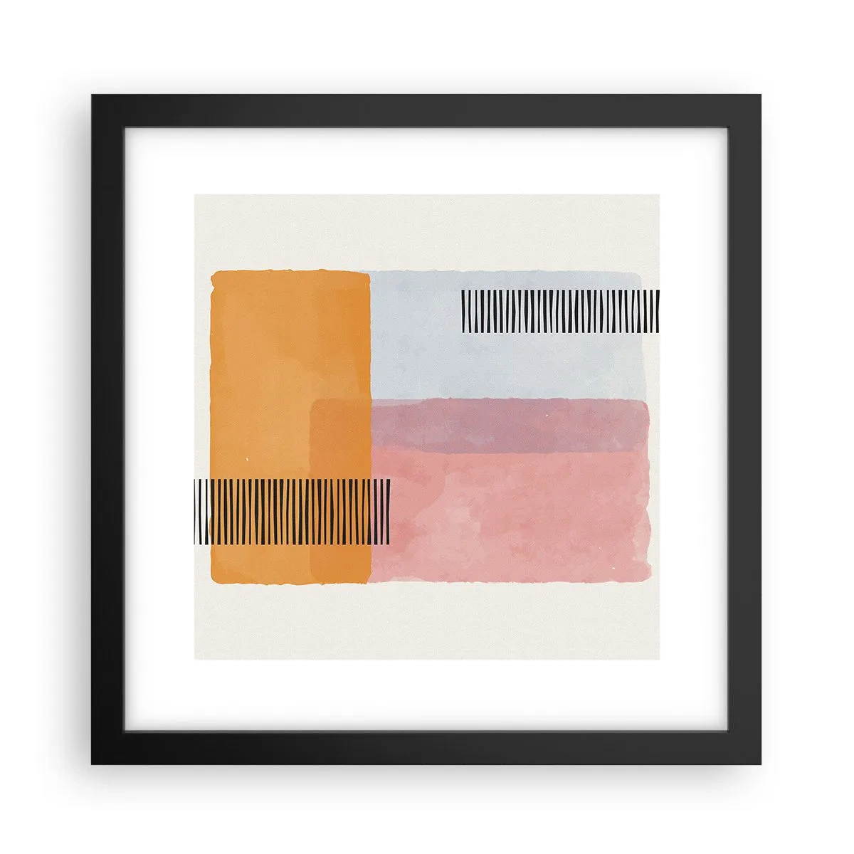 Plakat i sort ramme - Fra hjørne til hjørne - 30x30 cm