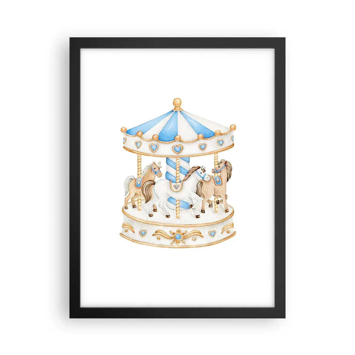 Plakat i sort ramme - Sød barndom - 30x40 cm