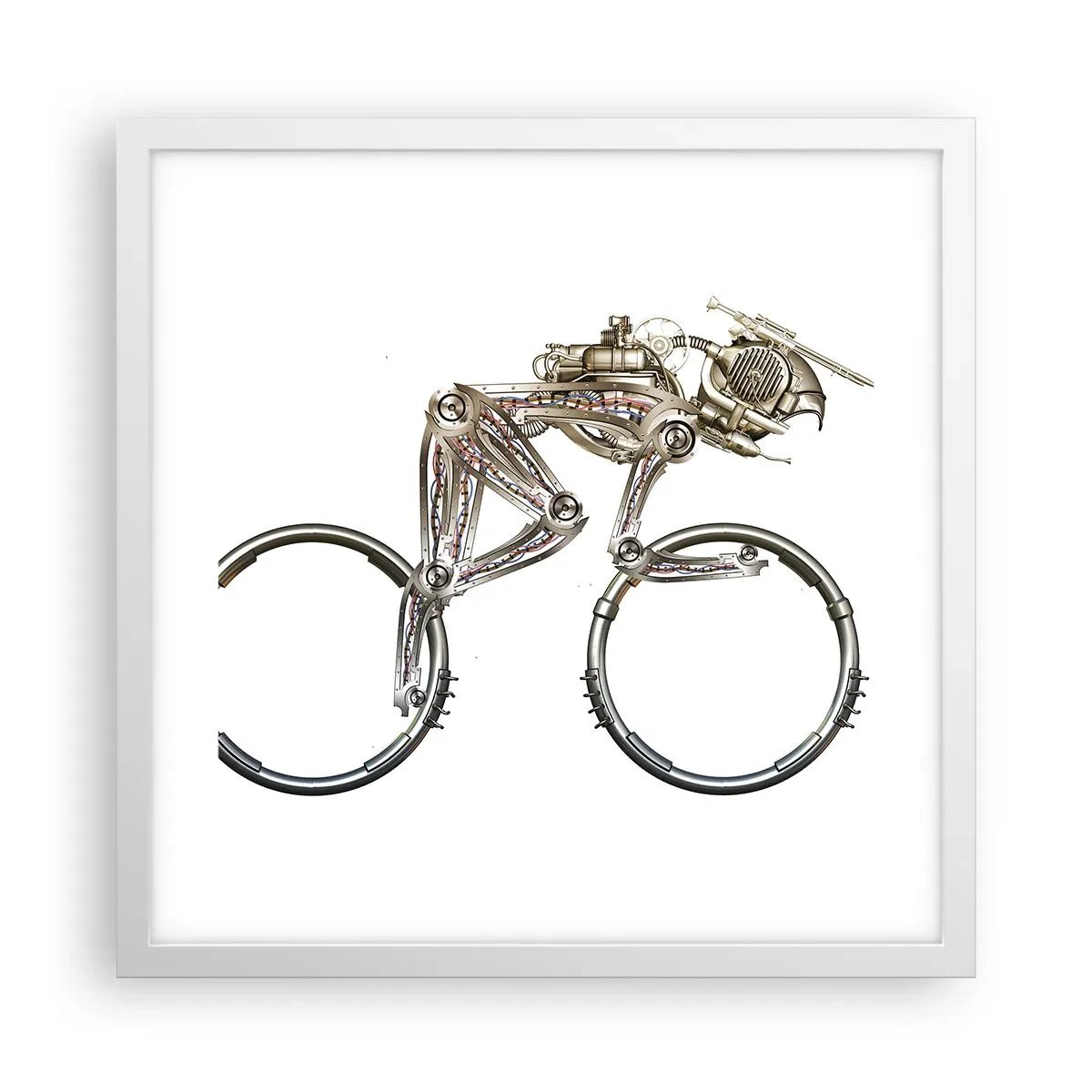 Plakat i hvid ramme - En fantastisk maskine - 40x40 cm