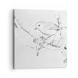 Lærredstryk - Billede på lærred - Vintermorgen - 70x70 cm