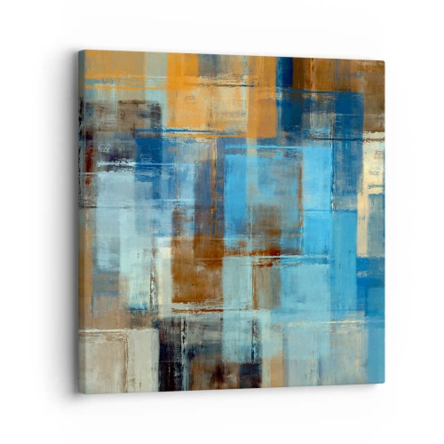 Lærredstryk - Billede på lærred - Gennem det blå slør - 30x30 cm