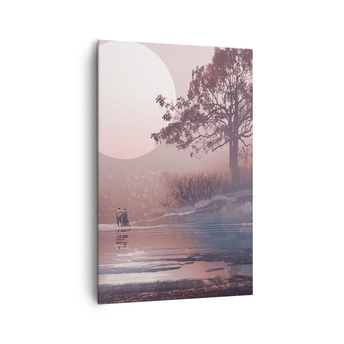 Lærredstryk - Billede på lærred - Natlige mærkværdigheder - 80x120 cm