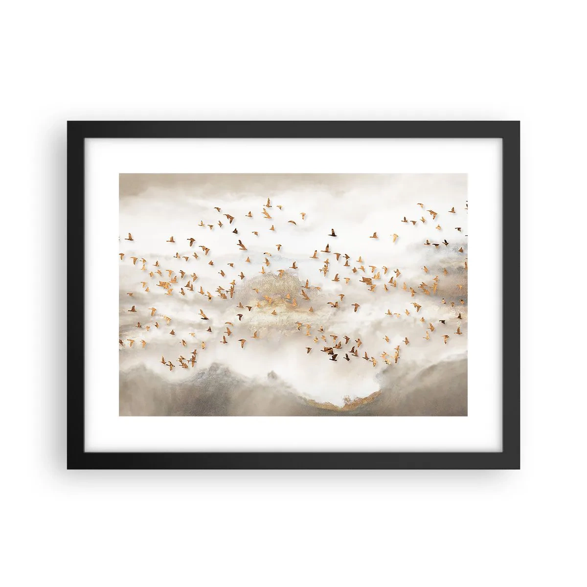 Plakat i sort ramme - Det er på tide... - 40x30 cm