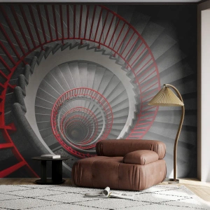 Fototapet Premium Canvas - Arkitektoniske lege - Arkitektur, Trappe, Industriel - 350x256 cm