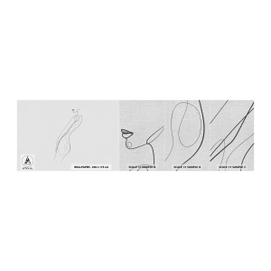 Prøve Fototapet Premium Canvas - Næppe et løfte - Kvinde, Grafik, Kvindes krop - 100x30 cm
