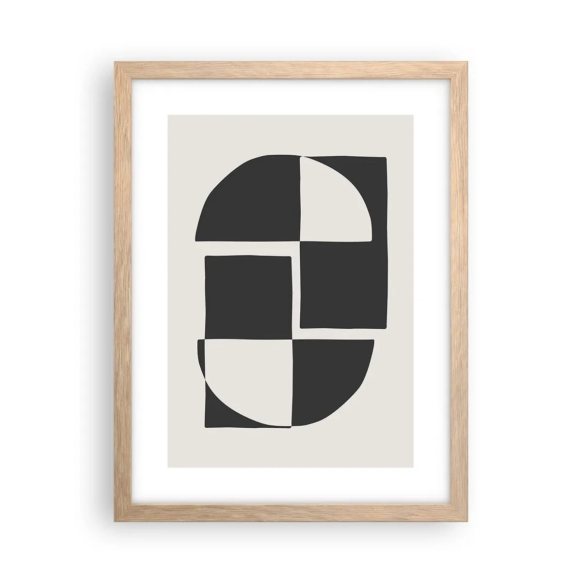 Plakat i ramme af lyst egetræ - Antitese - syntese - 30x40 cm